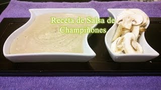 Como hacer salsa de champiñones receta fácil y rápida [upl. by Erica]