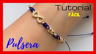 COMO HACER PULSERA CON HILO CHINO FÁCIL Y SENCILLO TEJIDO PASO A PASO [upl. by Htezil672]