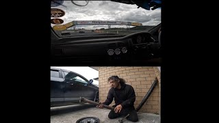 WRX Scooby gets new Drive Shaft FEEJOAZ invade Hampton down burnout pad [upl. by Aisila]