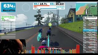 Zwift race  EVO route was Going Coastal i need help with the ending message to me [upl. by Enoek]