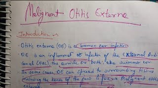 Malignant Otitis Externa ENT [upl. by Siegler508]