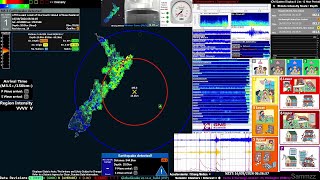 GlobalQuake M51 12km Depth Moderate Shaking Hikurangi Trough 160924 0634 [upl. by Rosamund]