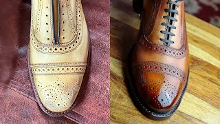 Transforming a Pair of Shoes for Your Best Friend’s Wedding Allen Edmonds Strand Burnish amp Patina [upl. by Aitnom]