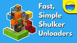 Fast Simple Shulker Unloaders  Minecraft 121 [upl. by Ellerud]