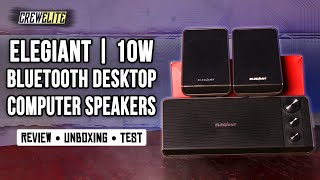 Elegiant Bluetooth 50 USB Desktop Computer Speakers  With Powerful DownFiring Subwoofer REVIEW [upl. by Asilef]