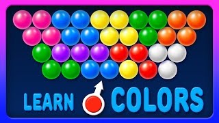 Learn Colors with Bubble Shooter Game  Colours for Kids to Learn  Learning Videos [upl. by Eirrab]