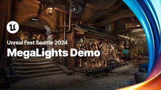 MegaLights Demo  Unreal Fest Seattle 2024 [upl. by Kcira29]