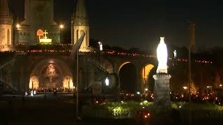 Procession Mariale aux flambeaux at the Sanctuaire de Lourdes  14 September 2024 [upl. by Schapira]