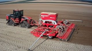 CASE IH QUADTRAC 9380 amp POTTINGER TERRASEM C9  seeding wheat  semis de blé [upl. by Kirsteni]