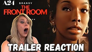 THE FRONT ROOM 2024 A24 Official Movie Trailer Reaction  Brandy Back To Horror [upl. by Sethrida27]