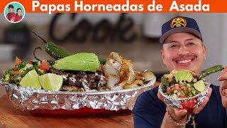 Papas Horneadas de Asada pa que Amarre  😎 Receta Sencilla [upl. by Oznarol]