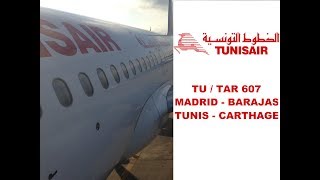 Tunisair ✈ الخطوط التونسية Airbus A320 taking off from Madrid Barajas and night landing in Tunis [upl. by Kral]