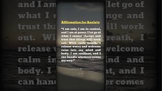 Affirmation for Anxiety 🍀fypyoutube anxiety mentalhealth shorts youtubeshorts [upl. by Rolecnahc634]