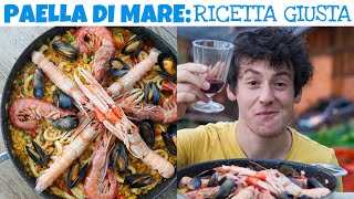 PAELLA DI MARE la ricetta per averla perfetta  Paella de MARISCO  di pesce  Davide Zambelli [upl. by Ailalue]