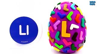 LearnLLetter  Spelling Words that Start with the Letter L  Surprise Egg Play Doh Lesson 12 [upl. by Spector558]