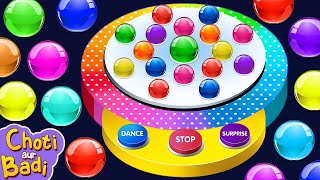 Learn Colors with Dancing Balls  Wheels on The Bus  Learning Videos For Kids  Choti Aur Badi [upl. by Fina]