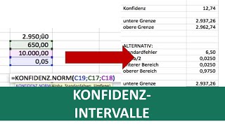 Konfidenzintervalle l Statistik l Excelpedia [upl. by Garibold892]