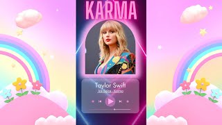 Taylor Swift Karma  Lyric Video [upl. by Irreg]