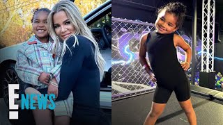 Khloé Kardashian Shows Off True Thompsons Athletic Skills  E News [upl. by Barbie]