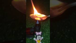 Hot spoon vs fire experiment flametest asmr satisfying burningflames trending fire flame [upl. by Rettuc498]