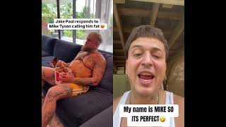 🤣 lmao mike calls JAKE PAUL FAT miketyson funny relatible likesharesubscribe viralvideo fat [upl. by Bacchus]