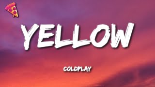 Coldplay  Yellow Lyrics [upl. by Argela]