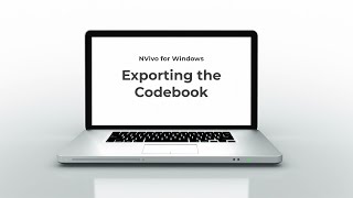 Exporting the codebook NVivo for Windows [upl. by Naimad]