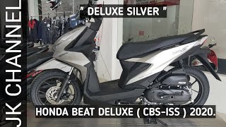 HONDA BEAT 2020  TIPE DELUXE  CBSISS  TAMPIL SIMPEL DENGAN AKSEN KROM 2 PILIHAN WARNA [upl. by Assener]