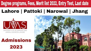 UVAS Lahore Admissions 2023  Complete Information of University of Veterinary and Animal Sciences [upl. by Noyr620]