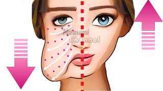 BEST FACE LIFTING EXERCISE for Jowl and Laugh Lines Smile Wrinkles Nasolabial Folds [upl. by Ayet]