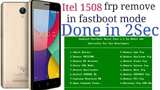 ITEL 1508 FRP REMOVE WITHOUT BOX IN FASTBOOT MODE BY KAMAL TELECOM [upl. by Aira]