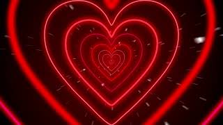 Neon Heart Background❤️ Red Hearts Background  Led Lights Heart Background Video  Wallpaper Heart [upl. by Larkins304]