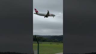 Swiss A220100 Landing In Zurich aviation [upl. by Roydd]