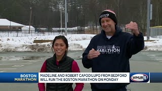 Fatherdaughter team from Bedford will run first Boston Marathon Monday [upl. by Amzaj883]