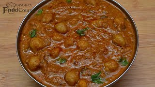 Channa Kurma Recipe Tasty Side Dish for Chapati Poori Chana masala recipe [upl. by Anillehs]