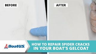 How To Fix Boat Gelcoat Spider Cracks Hairline Cracks and Crazing MATERIALS LIST👇  BoatUS [upl. by Nevear]