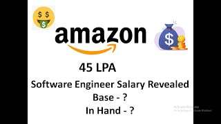 Amazon Software Engineer Salary Revealed  Breakdown of 45 LPA CTC  Perks and Benefits [upl. by Renferd508]