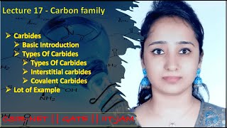 Carbon family  Carbides  CSIRNETGATEIITJAM [upl. by Yatnahs]