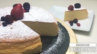 La Mejor Tarta de Queso con solo 3 ingredientes sin chocolate y sin gluten  Cheesecake Japones [upl. by Ojoj]