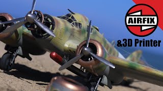 【Scale Model】 Airfix SM79 quotVintage Kit amp 3ⅮPrinterquot 172 Full Build [upl. by Hewet]