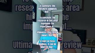 How to write a literature review template sentences for the conclusion [upl. by Chapnick]