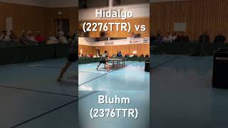 😱Starker Punkt zum Satzgewinn  Hidalgo2276TTR vs Bluhm2376TTR tischtennis pingpong [upl. by Navannod]