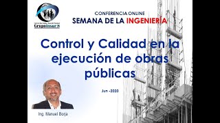 Control y Gestión de Calidad en las Obras Públicas Ing Manuel Borja [upl. by Eserehs]