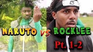 Naruto Vs Rock Lee  Where My Money  Hood Anime Pt12 [upl. by Christiane]