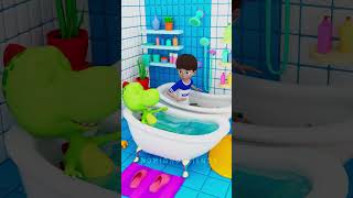 Rexi Is Not Letting Nomi Relax😂🛁💦 funny animation shorts [upl. by Attej]