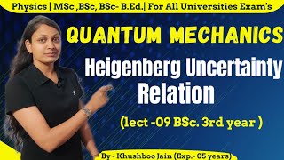 Heigenberg Uncertainty Relation  lect01  Quantum Mechanics physics quantum mechanics [upl. by Dowski]