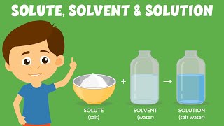 Solute solvent and solution  What is a Solution  Science Video for Kids [upl. by Suivatnod]