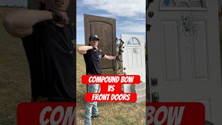 70 lb Compound Bow vs a Solid Wood Door and a Steel Exterior Door [upl. by Ellennahs]