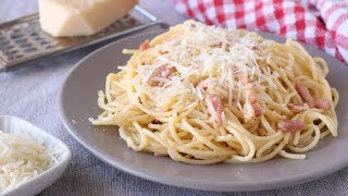 ESPAGUETIS a la CARBONARA ¡¡Receta fácil y rápida 😋 [upl. by Negrom]