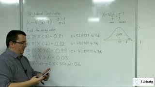 AQA Mathematical Studies 2A The Normal Distribution 10b Finding X  Calculator [upl. by Ahsiak]